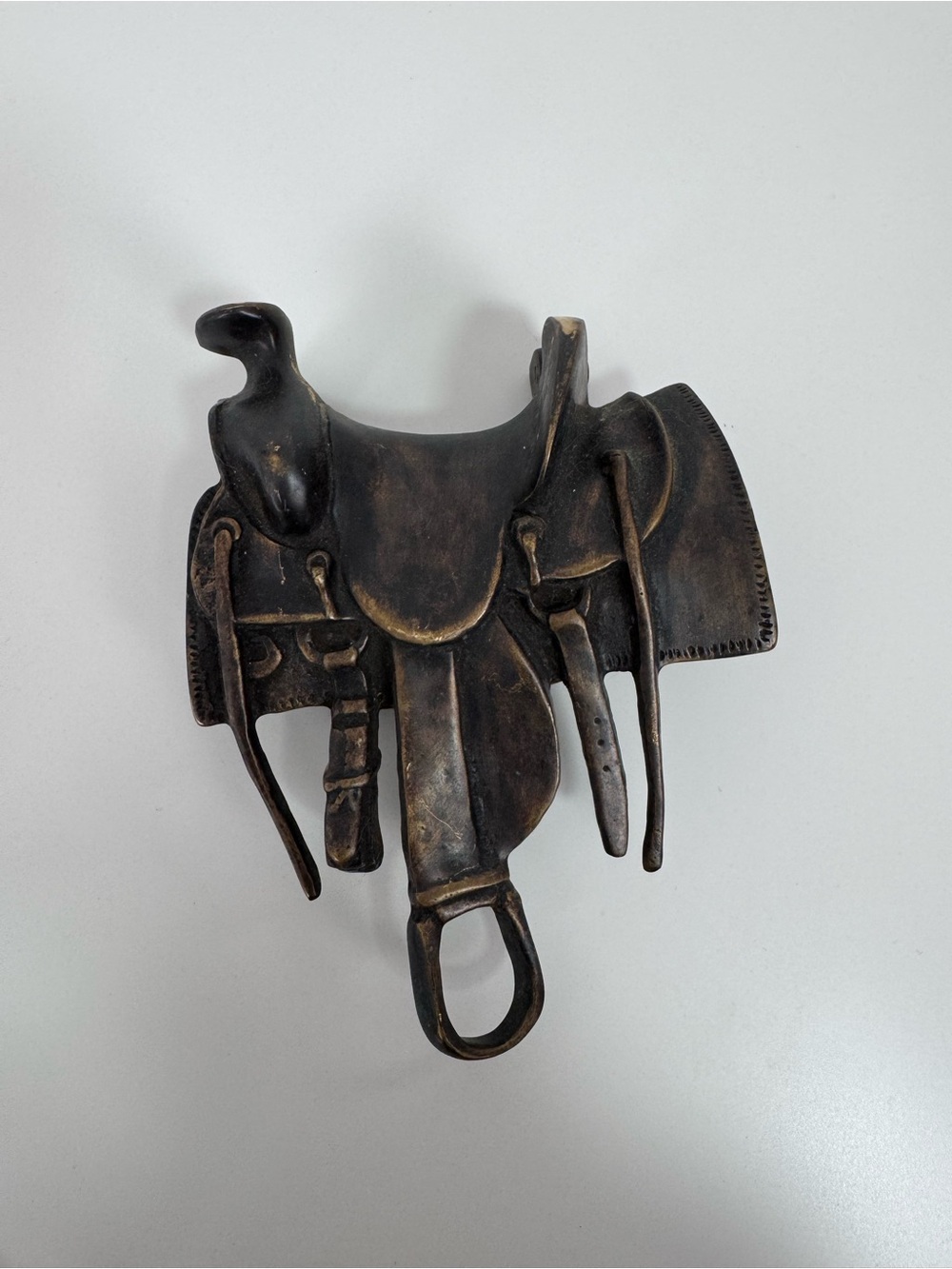 SOLID BRASS SADDLE DOOR KNOCKER WESTERN DECOR